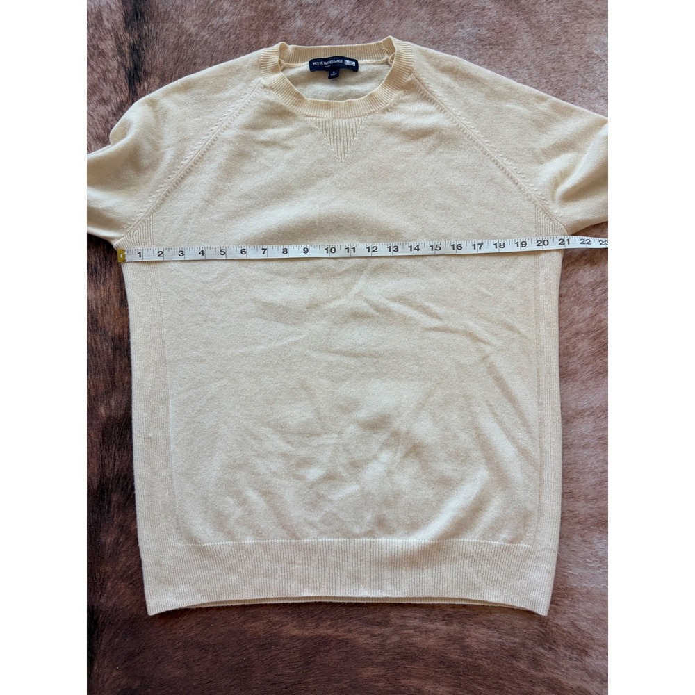 Uniqlo Ines de la Fressange Cashmere Sweater Cream Mens M 351-401965 - Picture 7 of 8